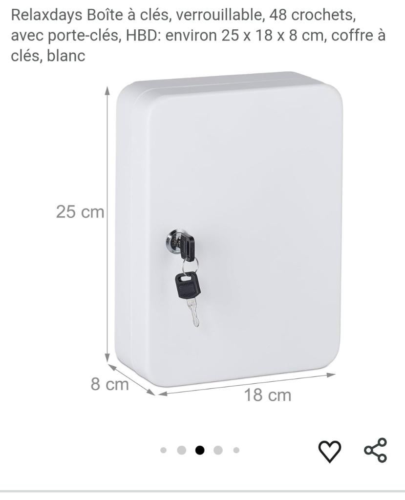 Armoire a clé, Maison & Meubles, Armoires | Armoires à porte coulissante & Armoires à archives, Neuf, Moins de 100 cm, Moins de 50 cm