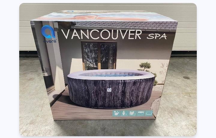 NIEUWE 4 persoons jacuzzi, Jardin & Terrasse, Bains à remous et Spas, Enlèvement ou Envoi, Neuf, Couverture, Gonflable