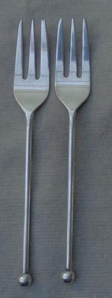 AH 90 Stijlappel Glad 2x Taartvork 12,5cm Zilverstad, Verzenden, Zo goed als nieuw, Zilver, Los bestek