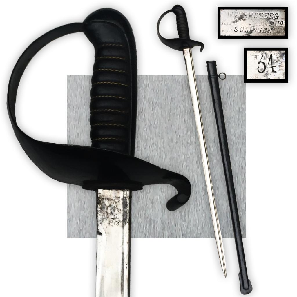 🚨RARE : SABRE ANGLAIS EXPORT WEYERSBERG KIRSCHBAUM, Collections, Objets militaires | Général, Envoi, Armée de terre, Épée ou sabre