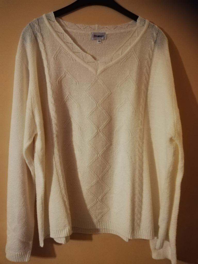 GEBREIDE BLOUSE GEBROKEN WIT, Wit, Maat 46/48 (XL) of groter, Ophalen of Verzenden, Zo goed als nieuw