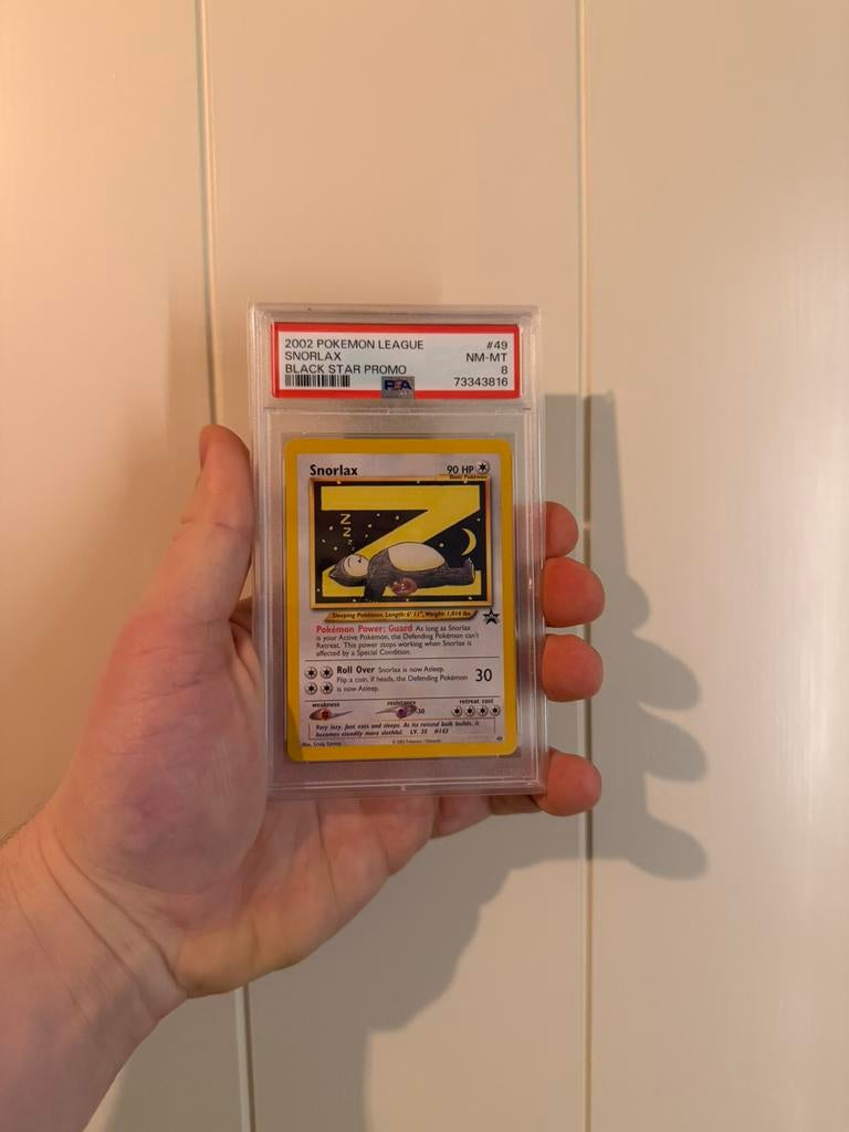 Pokemon Black Star Snorlax psa8, Ophalen of Verzenden, Zo goed als nieuw
