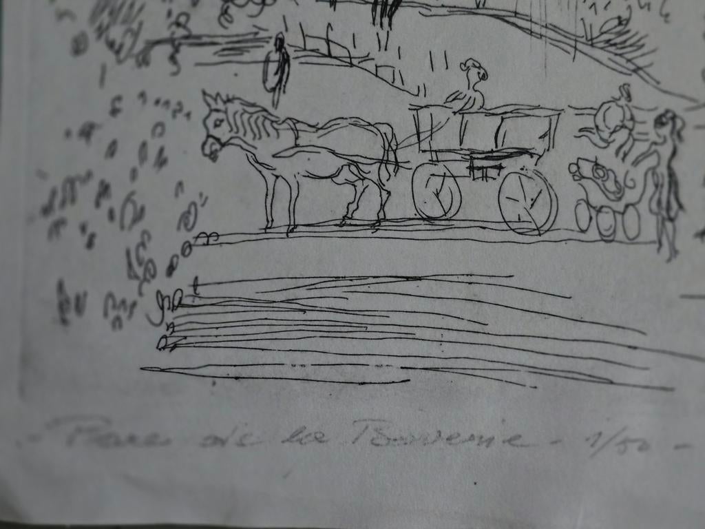 Maurice Wery eau forte Liège, Antiquités & Art, Art | Eaux-fortes & Gravures, Enlèvement