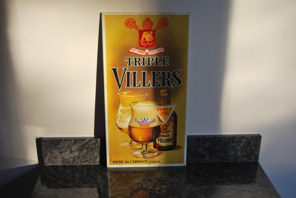 TRIPLE VILLERS. BIERE DE L'ABBAYE. PUB., Collections, Marques & Objets publicitaires, Enlèvement ou Envoi