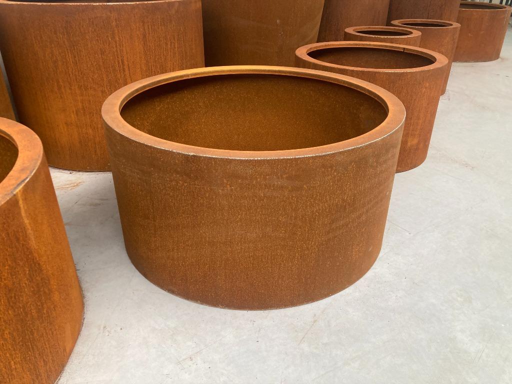 Rond Ø800xh400mm-CortenStaal Bloembak-MetAgarden, Tuin en Terras, Rond, Nieuw, Ophalen of Verzenden, Balkon