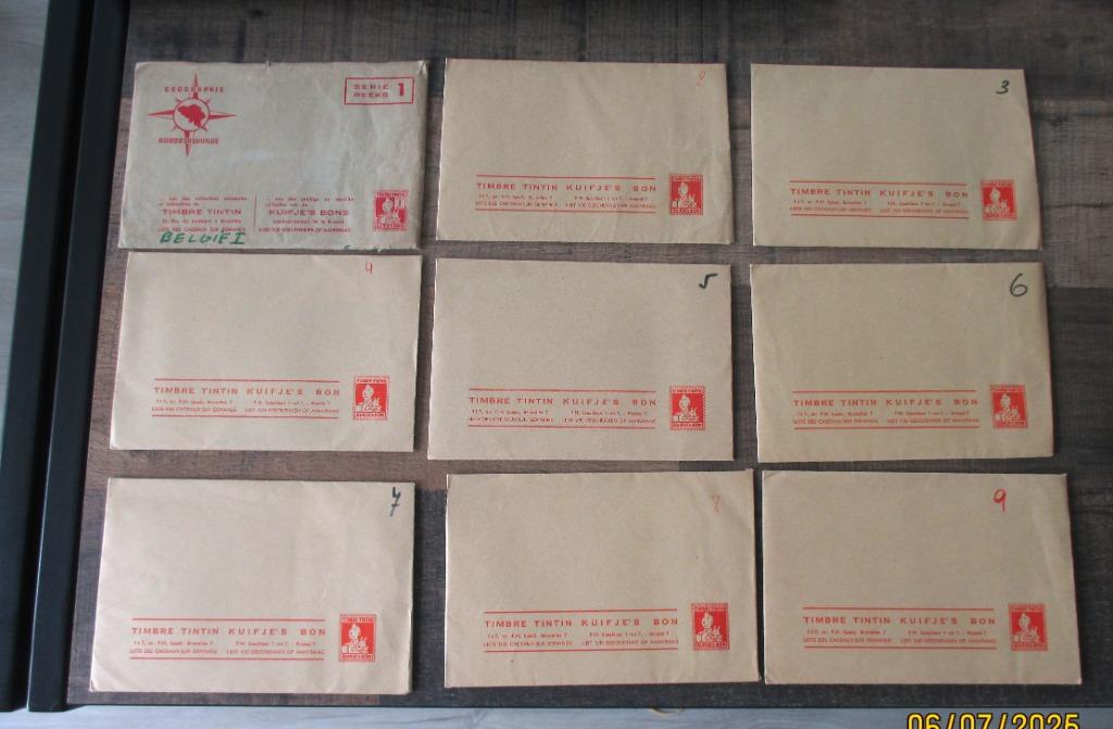 Kuifje's Bons --België I (reeksen 1-9), Enlèvement ou Envoi, Gravure, Comme neuf, Nature