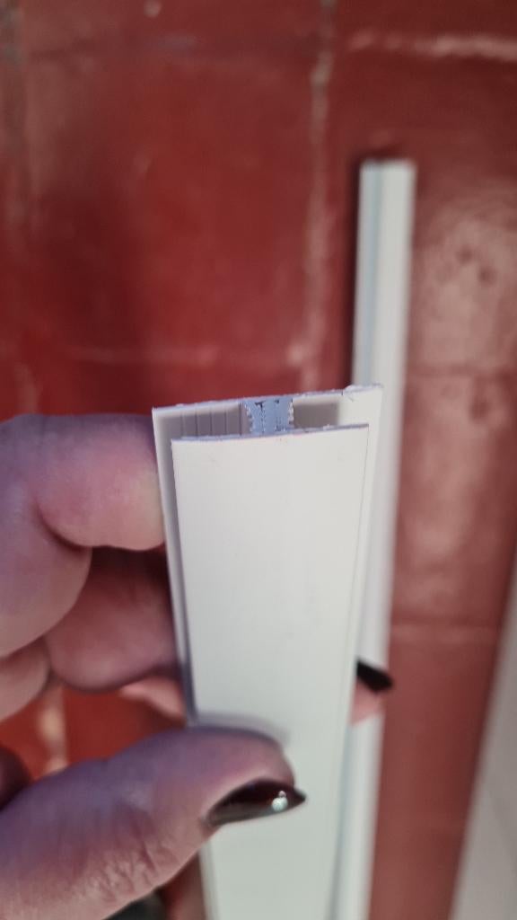 Profilé de jonction en pvc blanc 2m20, Bricolage & Construction, Enlèvement, Comme neuf, Douche