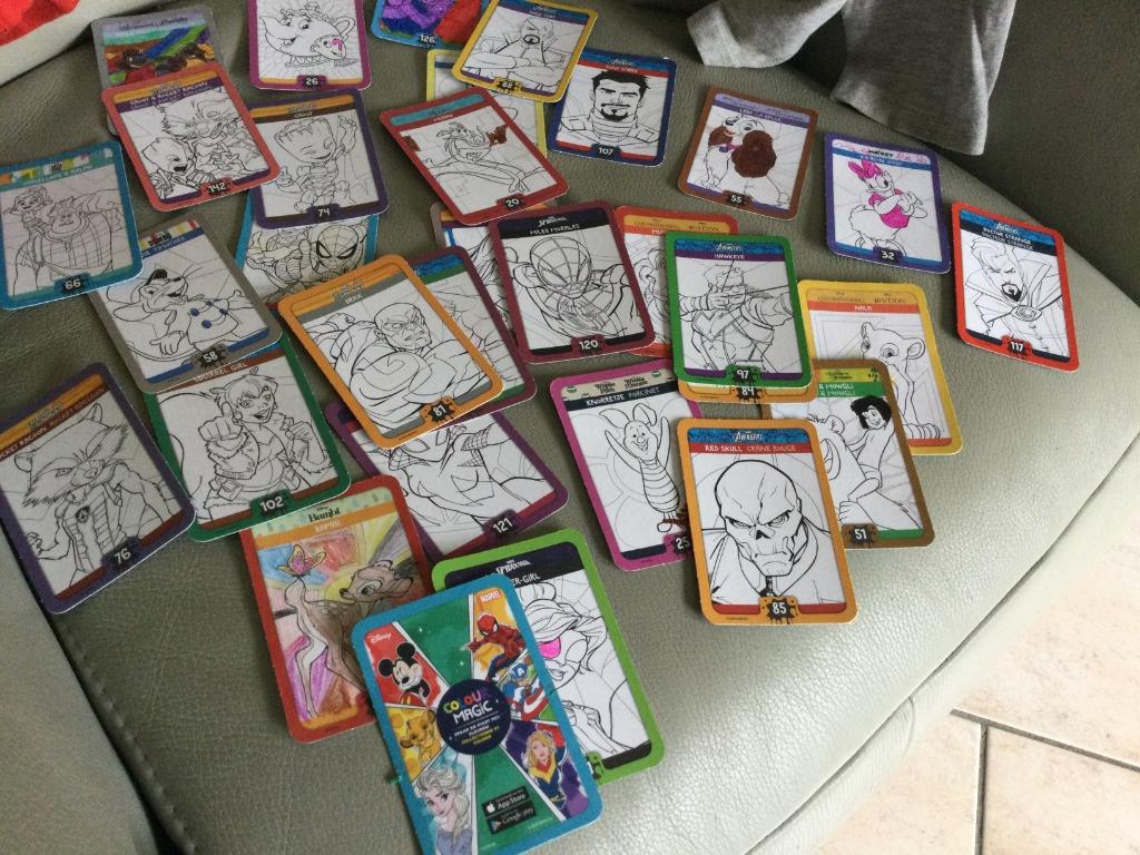 32 CARTES"MARVEL"DISNEY"COLOUR MAGIC+6 JEUX GRATUITS, Antiquités & Art, Antiquités | Autres Antiquités, Enlèvement ou Envoi