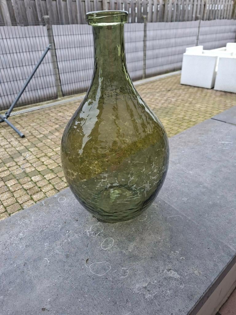 vloervaas / Dame Jeanne, Maison & Meubles, Accessoires pour la Maison | Vases, Utilisé, Vert, Moins de 50 cm, Verre, Enlèvement