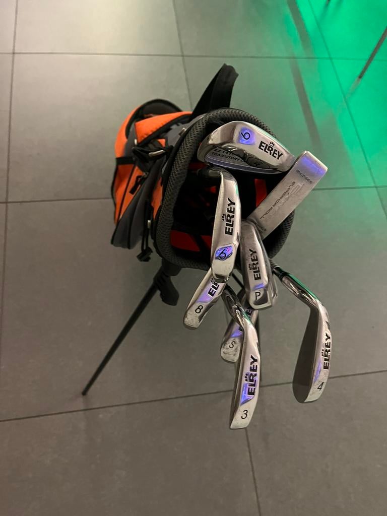Golftas met 8 clubs, Ophalen, Gebruikt, Set, Overige merken