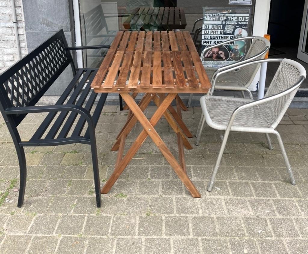 Terras meubelen, Enlèvement, Comme neuf, Bois