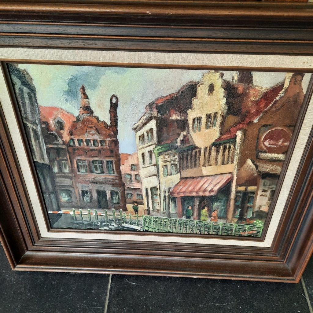 Schilderij ( olieverf , Leemans ).Zeer goede staat . 55 euro, Ophalen of Verzenden