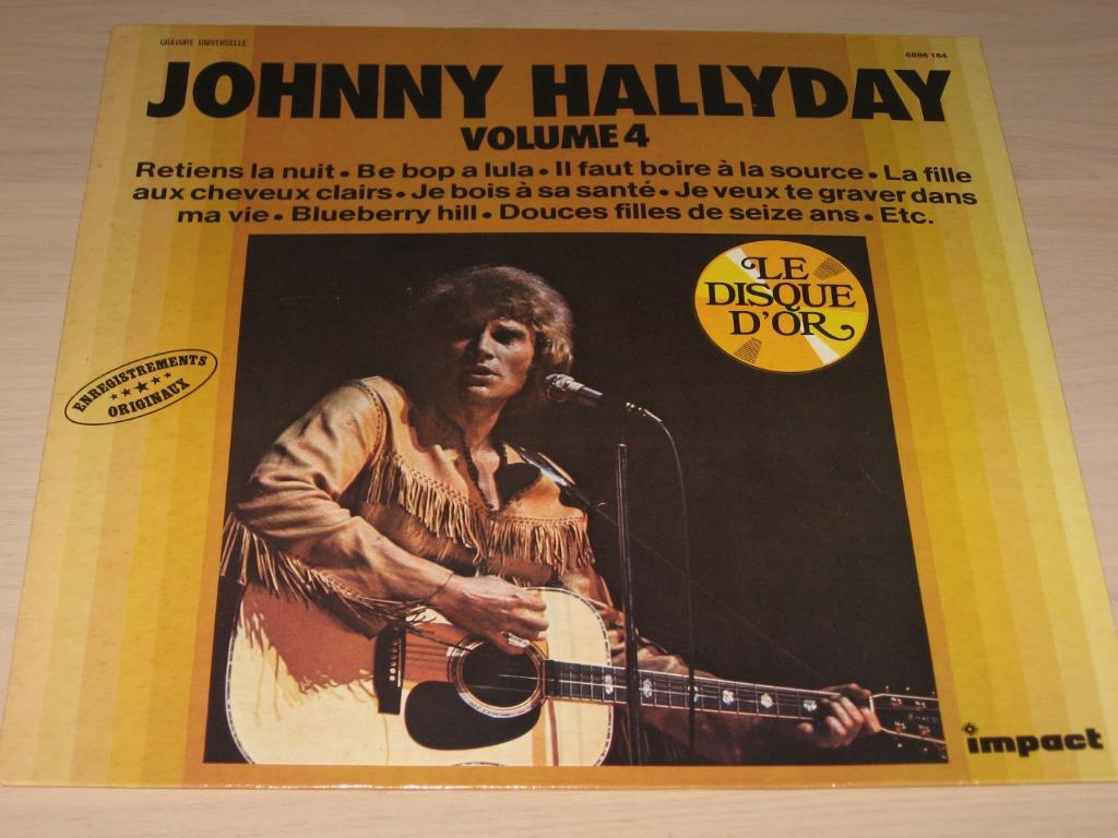 Disque vinyl 33 tours johnny hallyday disque d'or volume 4, CD & DVD, Vinyles | Rock, Comme neuf, Pop rock, Enlèvement ou Envoi