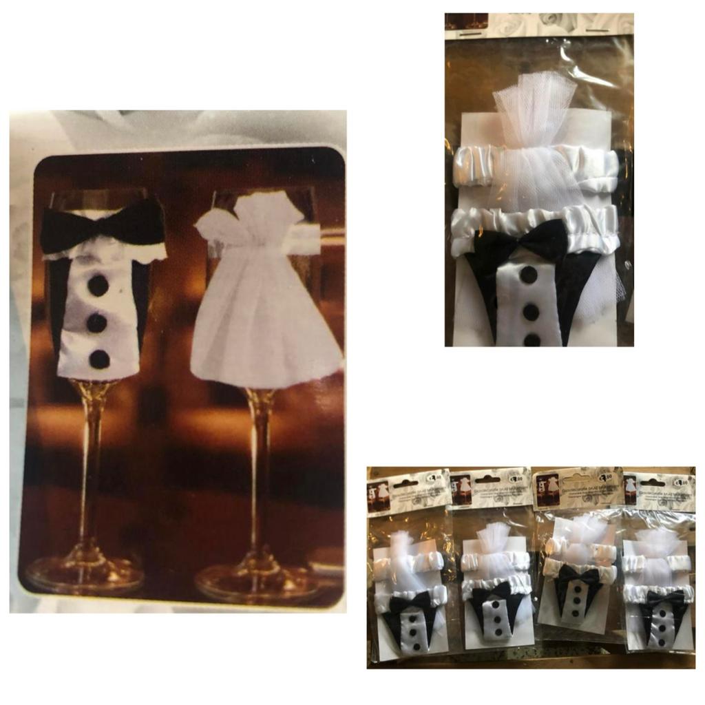 Décorations mariage pour verres et bouteilles neufs, Ophalen