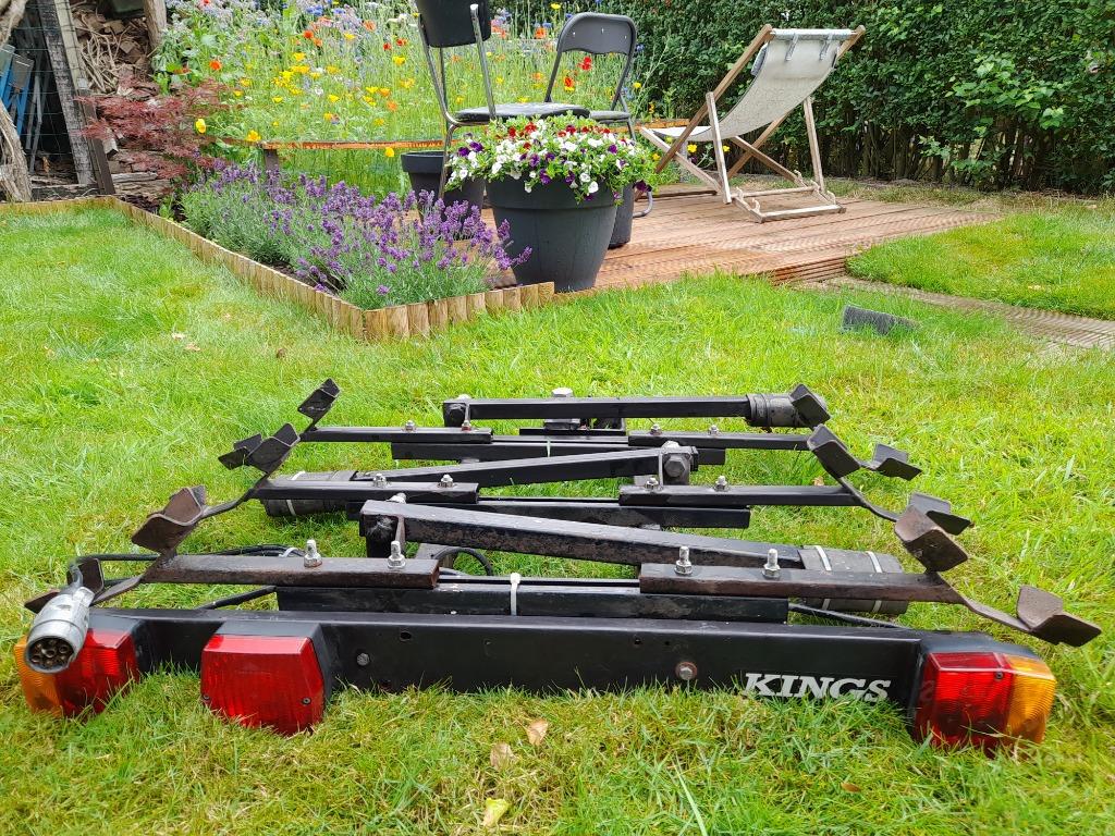 KINGS fietsdrager trekhaak 3 fietsen (made in Belgium), Fietsen en Brommers, Ophalen, Gebruikt