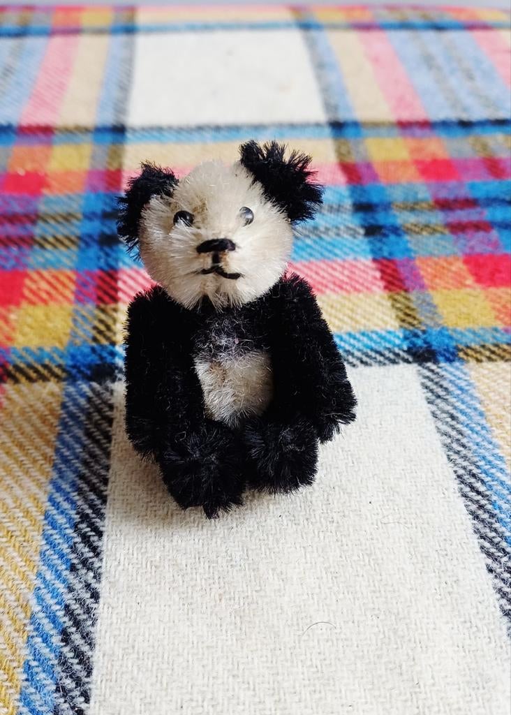 Antiek mini steiff panda beertje, Ophalen of Verzenden