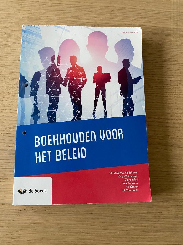 Boekhouden voor het beleid, Boeken, Studieboeken en Cursussen, Ophalen of Verzenden, Zo goed als nieuw, Hogeschool, De Boeck