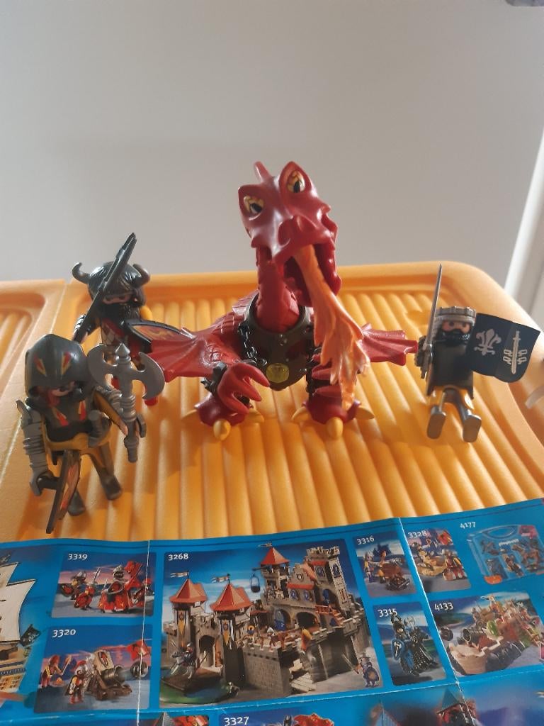 Playmobil dragon et 3 chevaliers, Enlèvement, Comme neuf, Ensemble complet