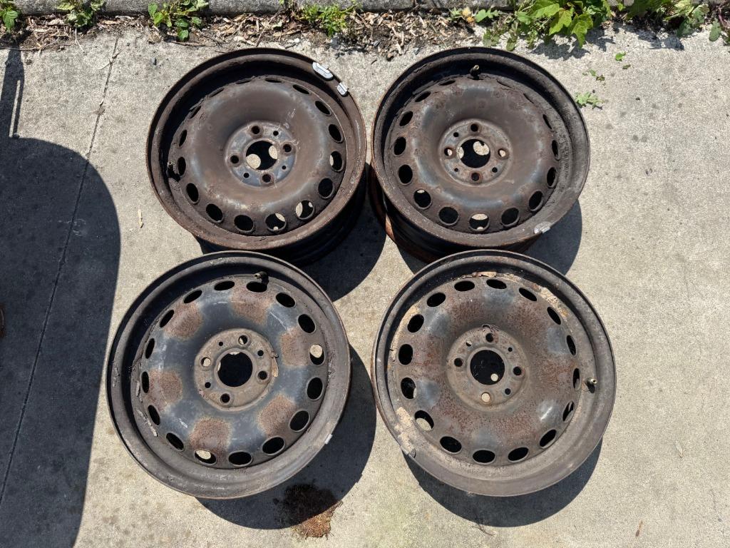 Velgen van 4 plaatstaal Ford Ka/Fiat 500, Auto-onderdelen, Ophalen, Gebruikt, Fiat