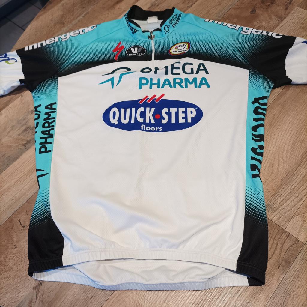 Wielertrui Quickstep vintage 2013, Fietsen en Brommers, Fietsaccessoires | Fietskleding, Ophalen, Gebruikt, Vermarc, Bovenkleding