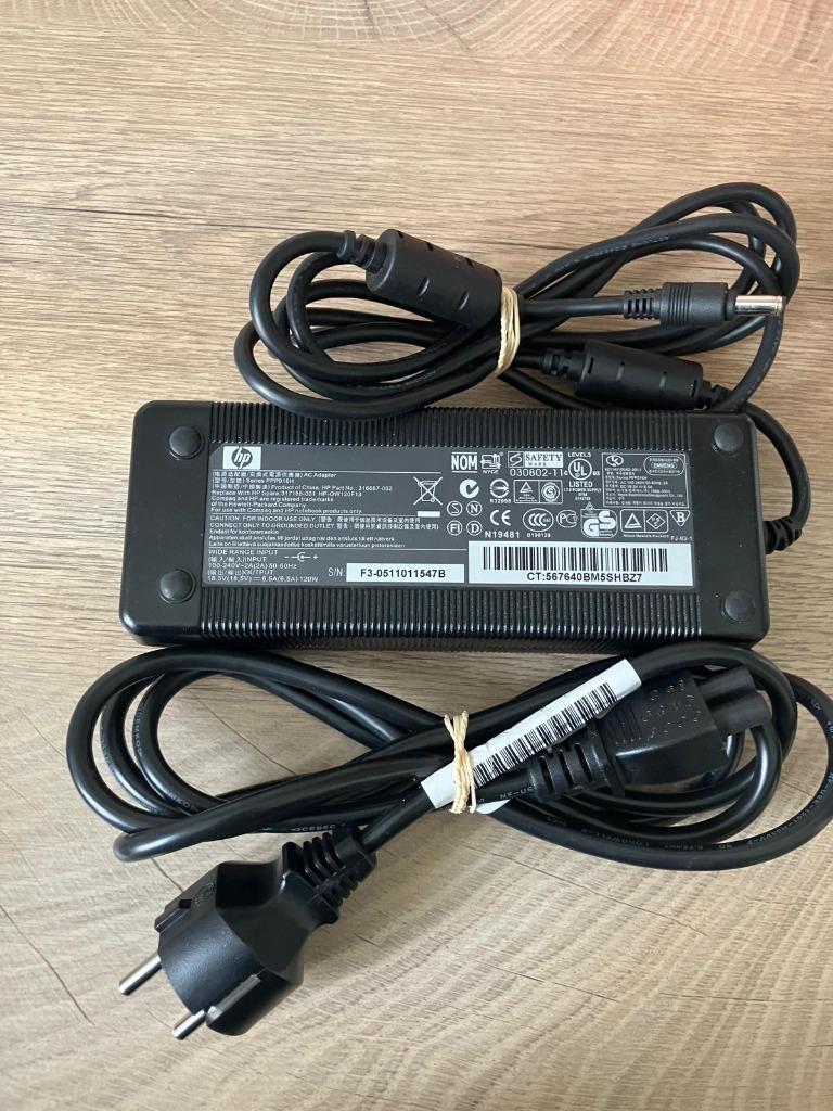 120W lader voor HP laptop, Computers en Software, Laptop-opladers, Ophalen of Verzenden, Gebruikt, HP