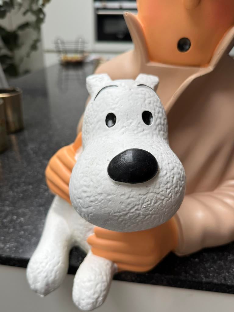 Statue du buste de Tintin avec Bobbie, Collections, Enlèvement, Tintin, Comme neuf