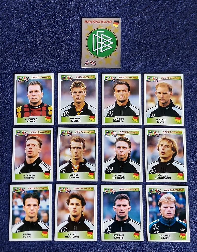 13 versch. Panini stickers voetbal ' Euro 1996 - Duitsland ', Enlèvement ou Envoi, Neuf, Plusieurs autocollants