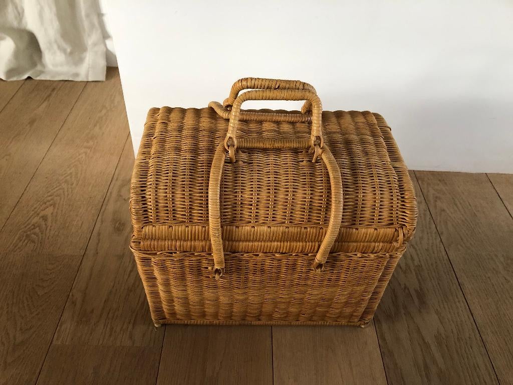 Panier ancien en rotin, Maison & Meubles, Accessoires pour la Maison | Plataux & Paniers, Enlèvement ou Envoi, Panier