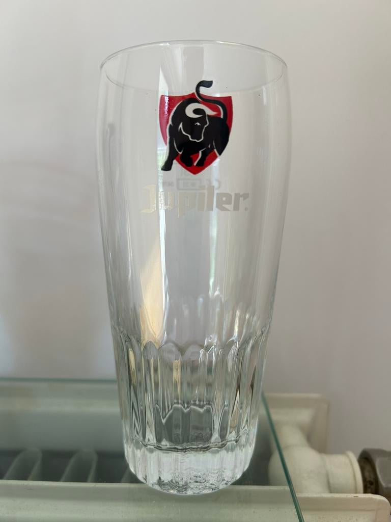 Bierglas Jupiler 30cl boerke, Ophalen, Zo goed als nieuw, Jupiler