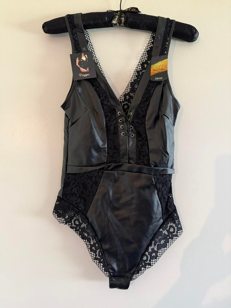 Kinky fetish wetlook bodysuit S, Verzenden, Nieuw, Maat 36 (S)