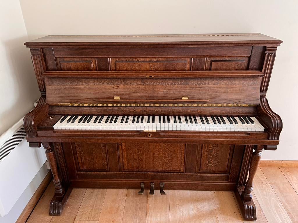 Piano droit ancien - Rippen, Musique & Instruments, Enlèvement, Utilisé, Brun, Piano