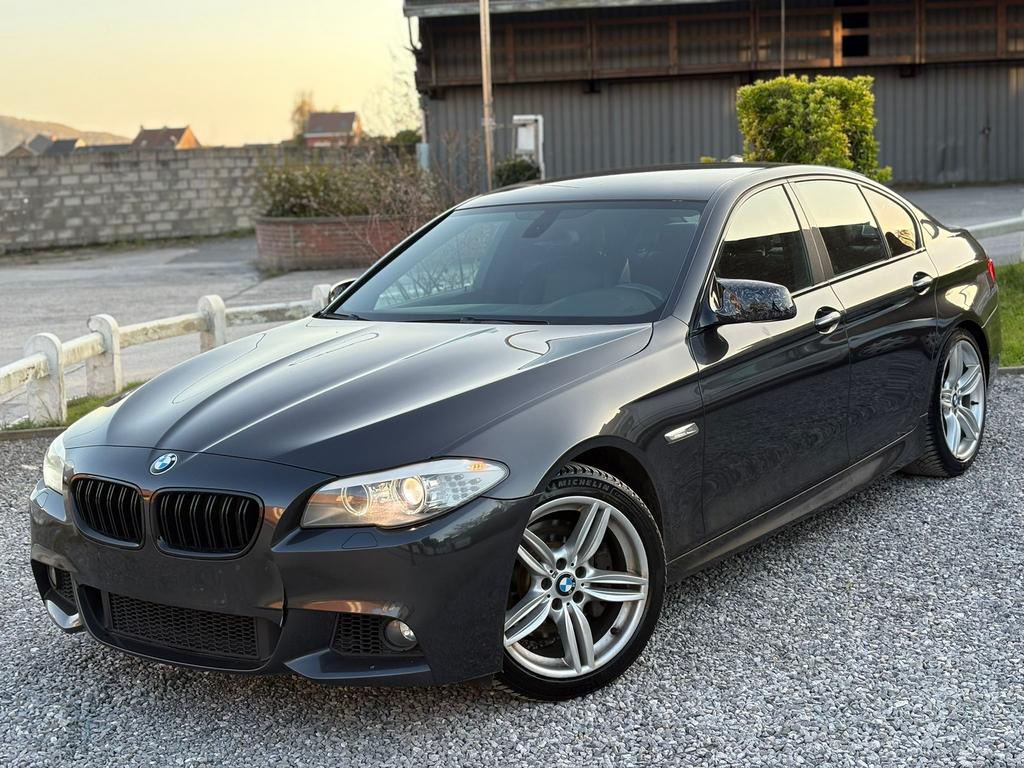 BMW F10 525D 3.0 PACK M • 150kW 204CH • 2011 EURO5 196.000KM, Autos, BMW, Noir, 5 portes, Automatique, Particulier