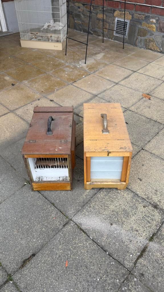 Vinkenkooien uit hout, Dieren en Toebehoren, Vogels | Hokken en Kooien, Zo goed als nieuw, Hout, Ophalen