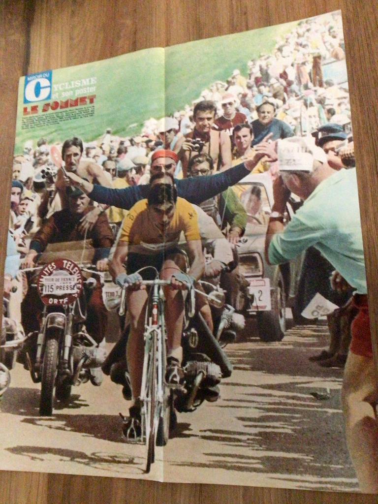 wielerposter 1969 tour de france  team faema eddy merckx, Verzenden, Gebruikt