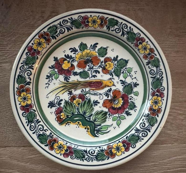Royal Goedewaagen Polychroom porselein handwerk decoratie, Antiek en Kunst, Antiek | Schalen, Verzenden