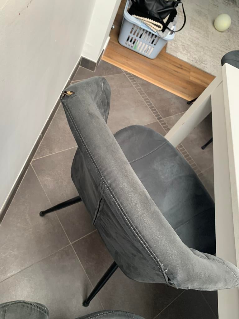 Stoelen, Huis en Inrichting, Stoelen, Ophalen, Gebruikt, Grijs, Stof