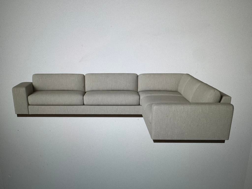 Bolia sepia 7-zitshoekbank baize Sand, Ophalen, Zo goed als nieuw