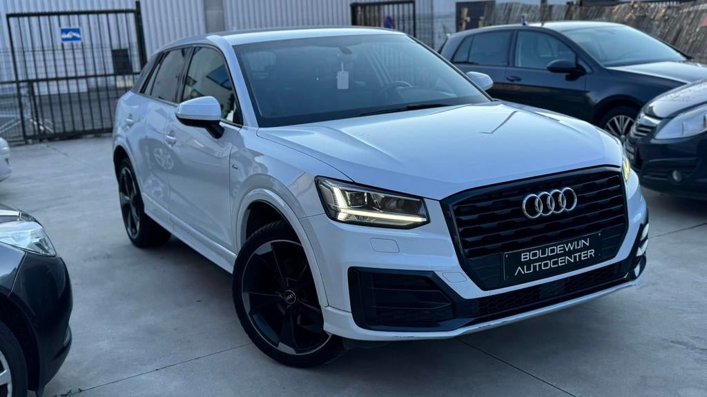 Audi Q2 S-Line 2018 Benzine 162.xxxkm automaat TOPSTAAT, Stof, Parkeersensor, Wit, 5 deurs