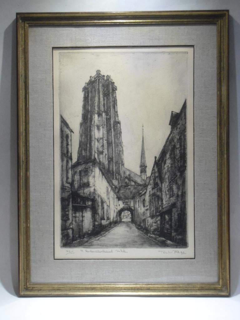 Tony Luc Blickx. Mechelen., Antiek en Kunst, Kunst | Etsen en Gravures, Ophalen