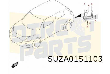 Suzuki Swift 5/24- (A0L) dode-hoeksensor Links achter Origin, -, Verzenden, -, Nieuw