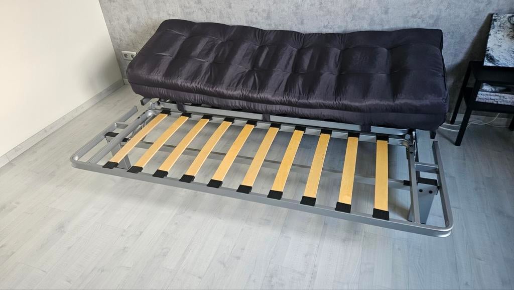 Canapé-lit gris pour 2 personnes, Maison & Meubles, Gris, Enlèvement, Deux personnes, 190 cm ou moins
