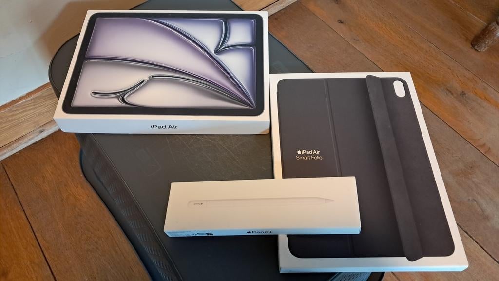 Ipad Air 11 inch M3 WiFi 256Gb + folio + pencil, Informatique & Logiciels, Apple iPad Tablettes, Neuf, Gris, 11 pouces, Apple iPad Air