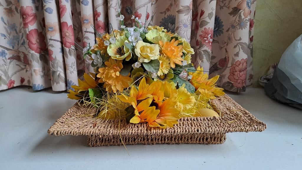 Rieten mand, Huis en Inrichting, Woonaccessoires | Schalen en Manden, Ophalen, Mand