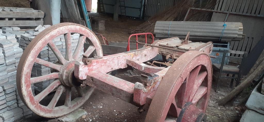 zeer oude 3 wielenkar chassis in perfecte staat., Antiek en Kunst, Ophalen