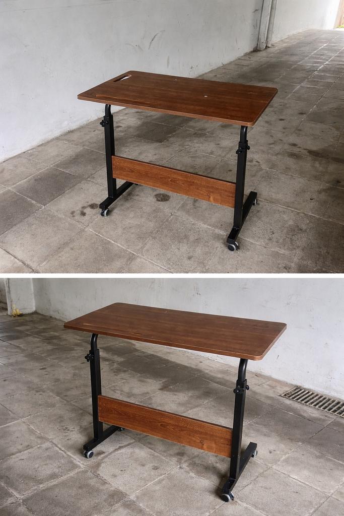 Verstelbare bureau tafel met wielen – praktisch en compact, Huis en Inrichting, Tafels | Bijzettafels, Ophalen, Gebruikt