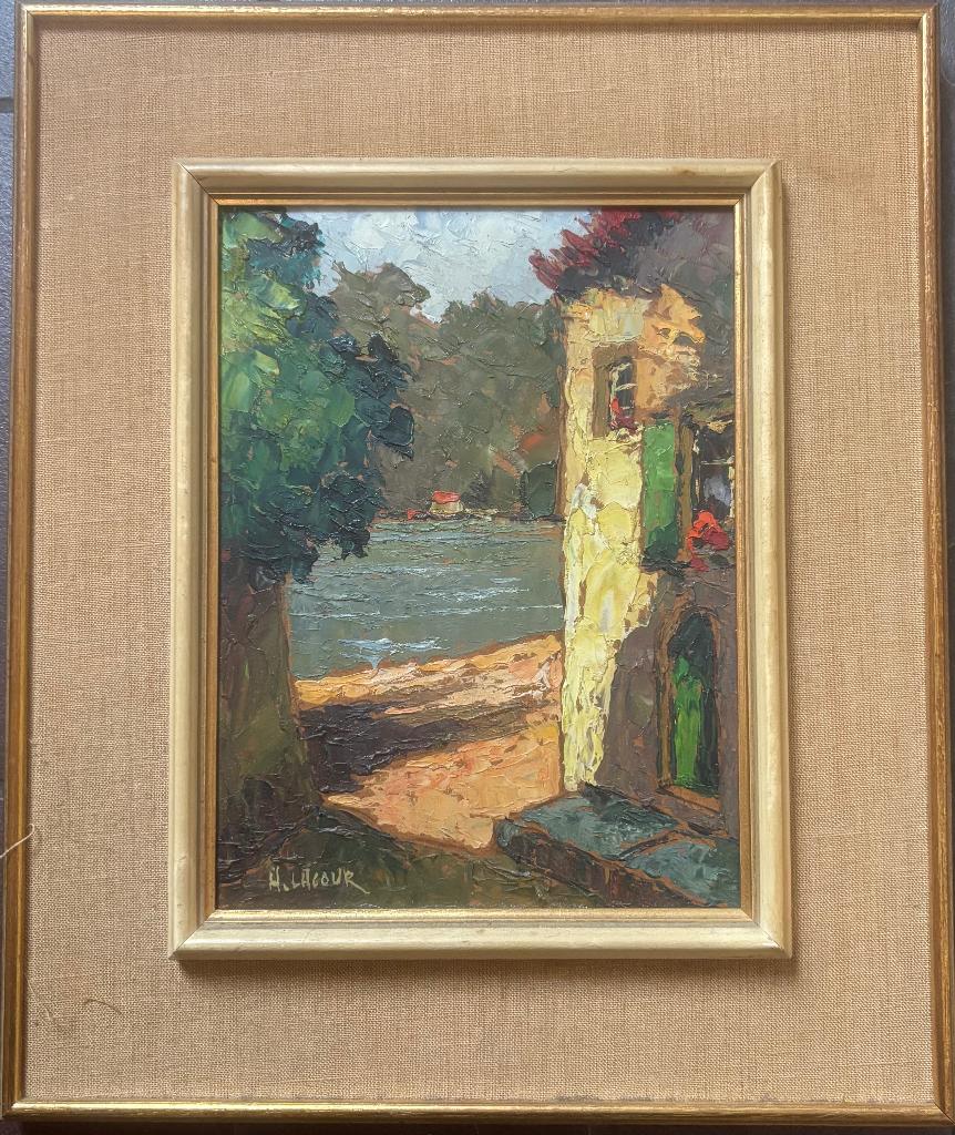 Armand LACOUR - HSP- Au bord du fleuve, Antiquités & Art, Art | Peinture | Classique, Enlèvement