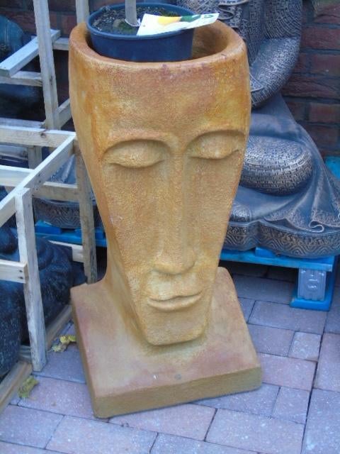Head face potplanten in gele steen, uitverkocht!, Ophalen, Zo goed als nieuw, Steen, Overige typen