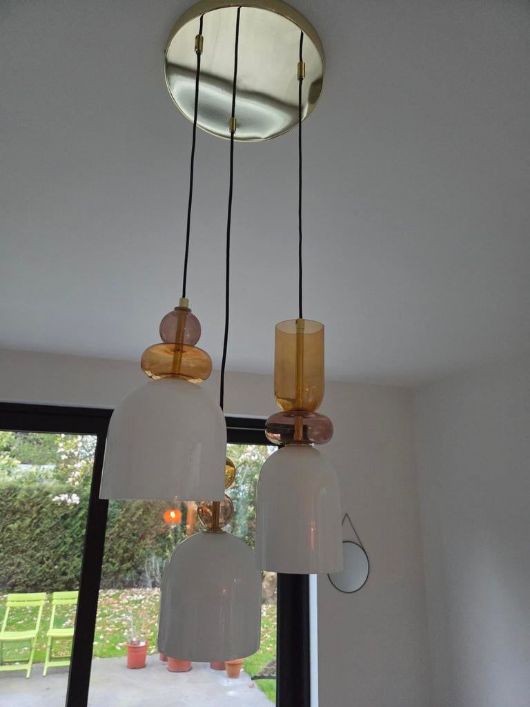 Pink Multi Whitney Cluster Pendant Lamp te koop., Enlèvement
