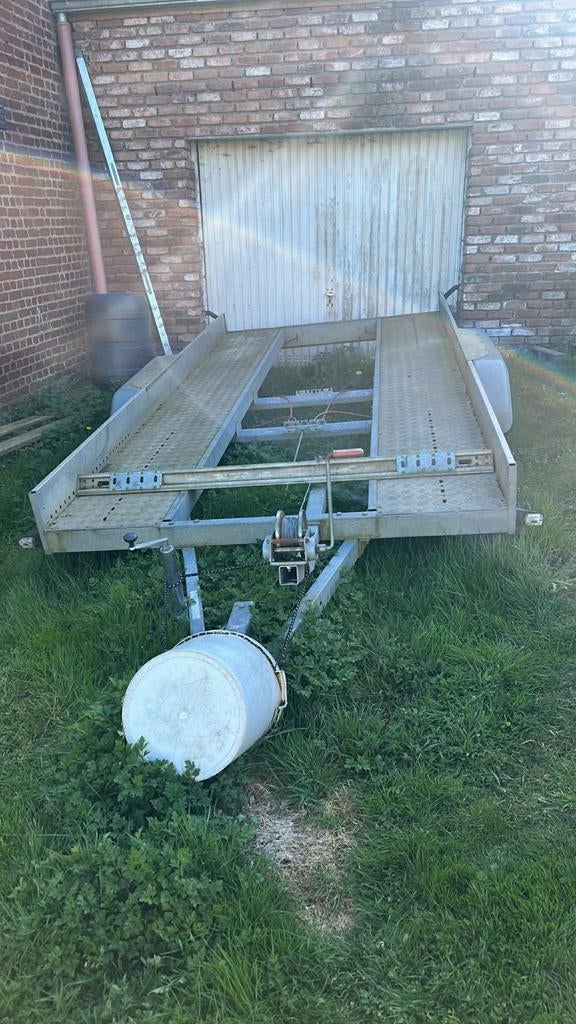 Plateau double essieux anssems 2017, Enlèvement, Comme neuf