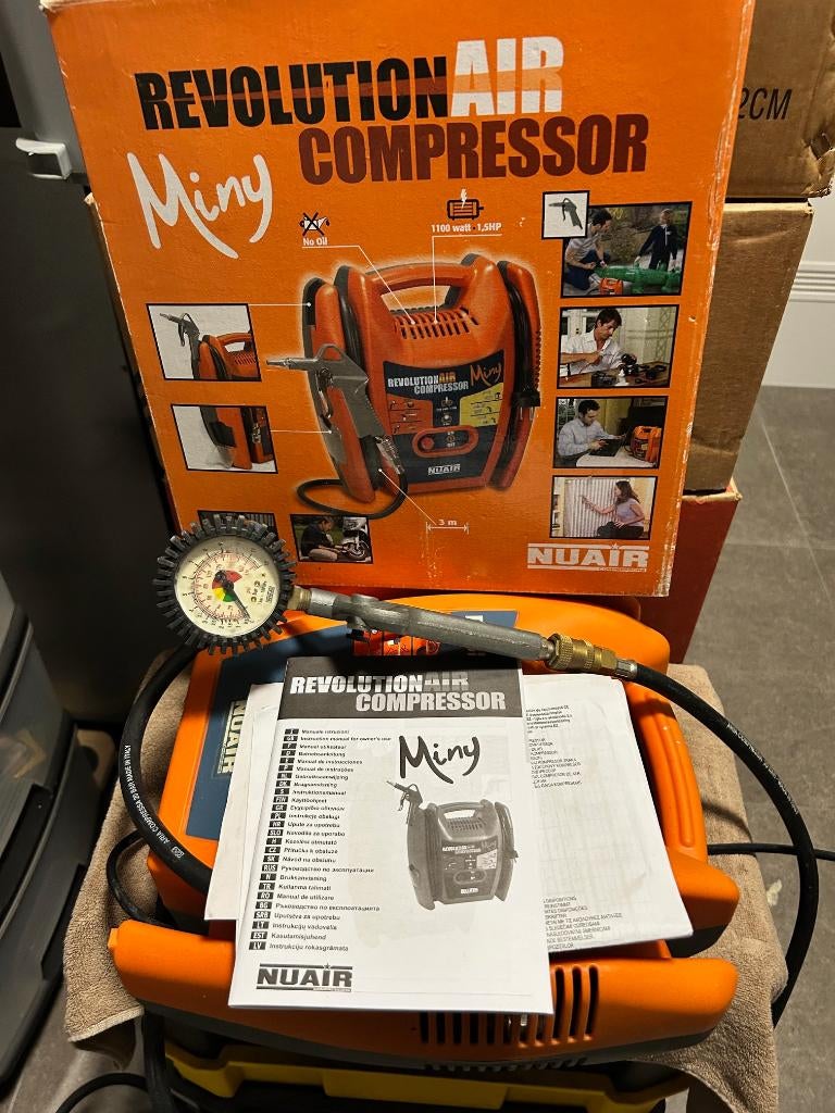 compressor NUAIR compact, Gebruikt, Ophalen of Verzenden, Minder dan 200 liter/min, Minder dan 6 bar